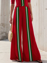 High Waisted Loose Contrast Color Pants Trousers