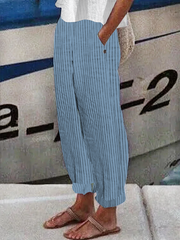 Women's Buttoned Classical Geometry Pants.