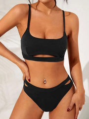 Women's Sexy Casual Vacation Split Swimsuit With Hollow Design (With Chest Pad)