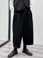 Elasticity Pleated Split-Joint Harem Pants High Waisted Ninth Pants
