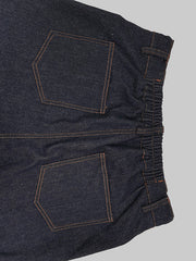 High Waisted Straight Leg Contrast Color Split-Joint Jean Pants Bottoms