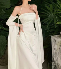 Beach Stain Evening Long Sleeve Dress