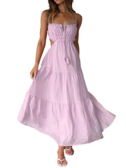 Lila Hollow Back Swing Dress