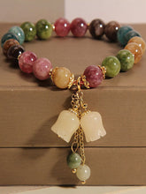 Women's Color Tourmaline Pendant Orchid Crystal Ruyi Bracele