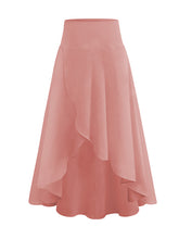Simple Asymmetric Split-Front Falbala Solid Color Skirts Bottoms