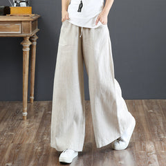 Women's Solid Loose Wide Leg Pants