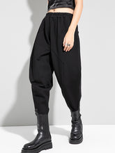 Casual High Waist Solid Color Fleece Harem Pants