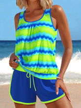 Women's Resort Striped Print Two-Piece Swimsuit Set