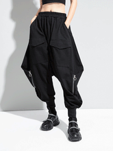 Zipper Original Simple Loose Solid Harem Pants