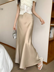 Elasticity Solid Color Mermaid Skirts Bottoms