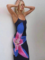 Midnight Lily Floral Slip Dress