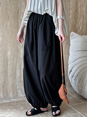 Elasticity Solid Color Split-Joint Harem Pants High Waisted Trousers Pants