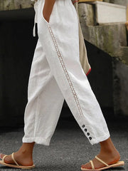 Women's Stripes Print Casual Trousers