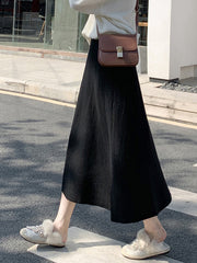 Stylish A-Line Solid Color Skirts Bottoms