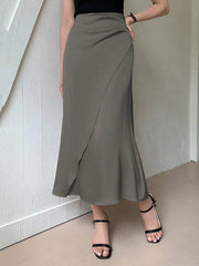 Solid Color Bodycon Skirts Bottoms