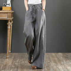 Women's Solid Loose Wide Leg Pants