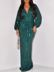 Elegant Sequined Evening Gown