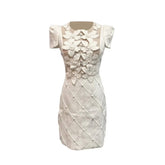 Embroidered A-Line Mini Dress