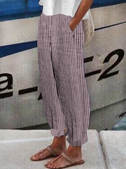 Women's Buttoned Classical Geometry Pants.