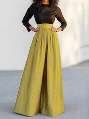 Solid Color Loose Wide Leg Trousers Casual Pants Bottoms