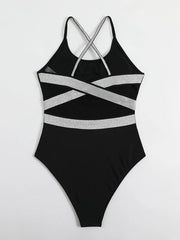 Colored Sling One Piece Swimwear