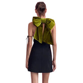 Fashion High Waist V-Neck Sleeveless Dress