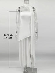 Fashion Strapless Mesh Dress
