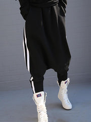 Loose Striped Empire Harem Pants