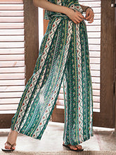 Casual Loose High Waisted Floral Printed Wide Leg Pants Bottoms