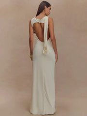 High Split Elegant Sleeveless Long Dress