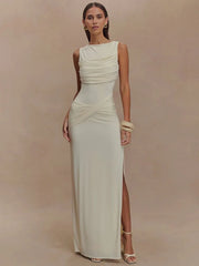 High Split Elegant Sleeveless Long Dress