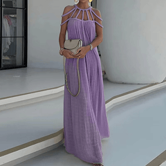 Hollow Out Party Club Off the Shoulder Maxi Dress