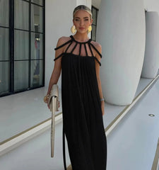 Lace Up Hollow Out Long Evening Party Gowns