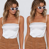 Nora Satin Backless Top