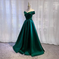 Sexy Boat Neck Satin Evening Dress