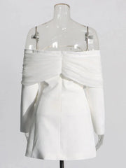 Slim Fit Spliced Long Sleeve Dress