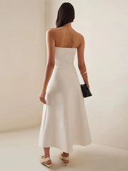 Strapless Tiered A-Line Maxi Dress
