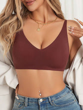 Solid Seamless Bralette DarkRed