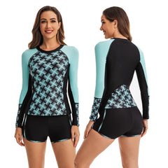 Long Sleeve 2 Piece Bathing Suit for Women