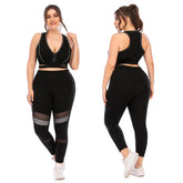 Plus Size Two Piece Set Yoga Sportswear