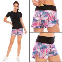 Shorts Printed Casual Mini Beach Shorts with Pocket