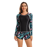 Rashguard Long Sleeve Swimsuit Shirt Set