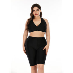 2 Piece Plus Size High Waisted boyshort Swimsuit Bathing Suit