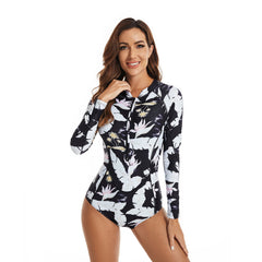 One Piece Rash Guard Long Sleeve Swimsuit