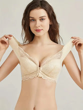Lace Seamless Wirefree Push-up Pus size Full Coverage Bra Nude
