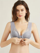Lace Seamless Wirefree Push-up Pus size Full Coverage Bra Gray
