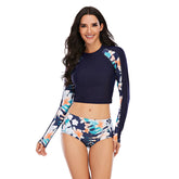 Crop Top Bathing Suits Long Sleeve Swimsuits