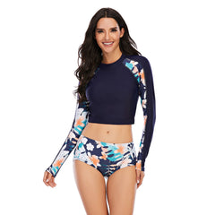 Crop Top Bathing Suits Long Sleeve Swimsuits