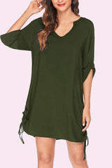 Avidlove Swimsuit Coverup for Beach Cover Up Dress V-Neck Bathing Suit Cover Ups Casual Loose Bikini Tunic Top