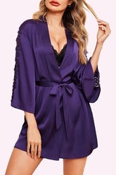 Avidlove Satin Kimono Robes Bridesmaid Wedding Robes Silky Bathrobes Summer Loungewear